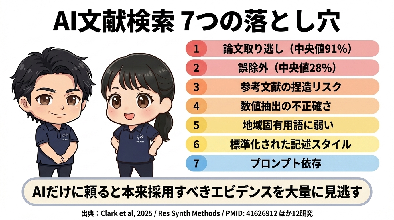 AI文献検索ツールに共通する7つの落とし穴と数値ファクト